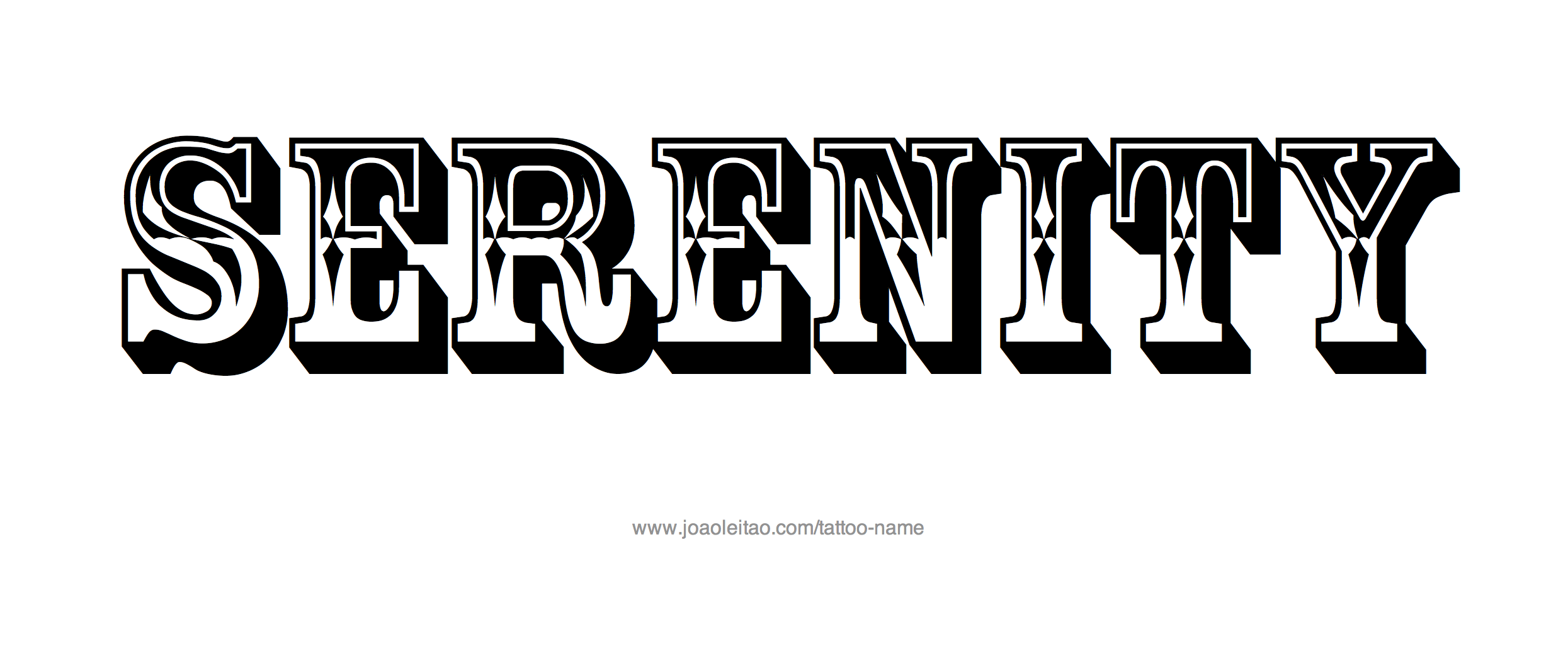 serenity-name-tattoo-designs